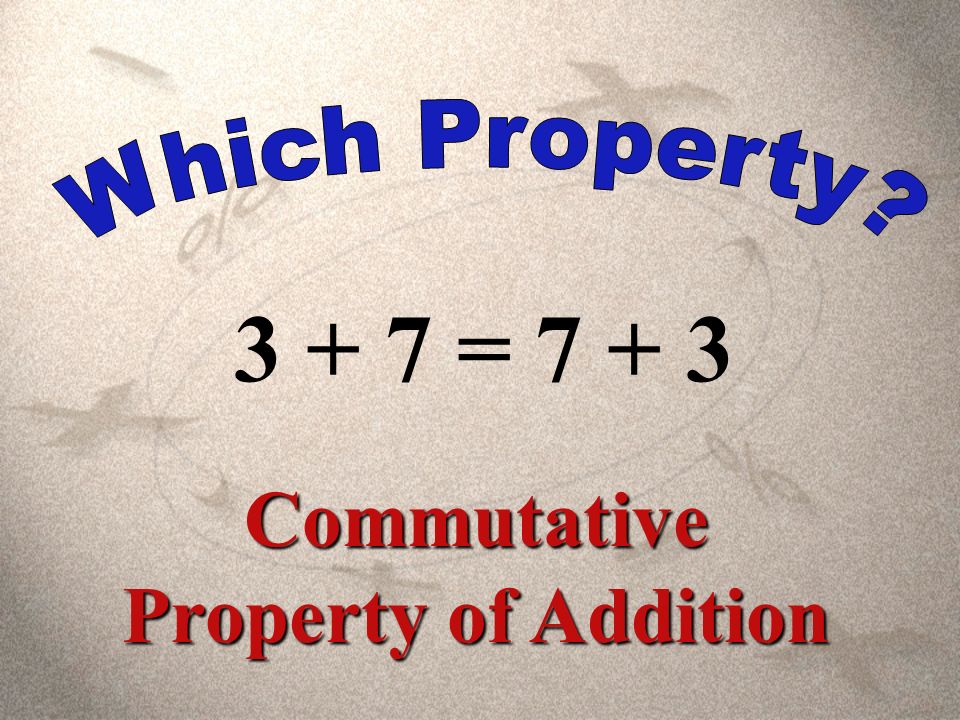 (2 + 1) + 4 = 2 + (1 + 4) Associative Property of Addition