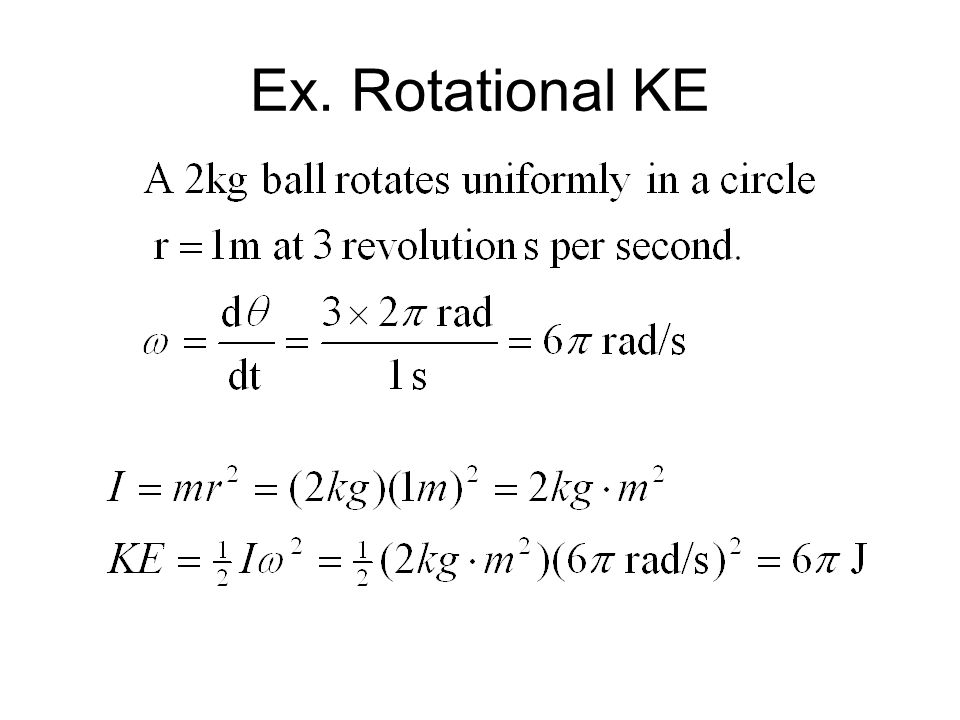 Ex. Rotational KE