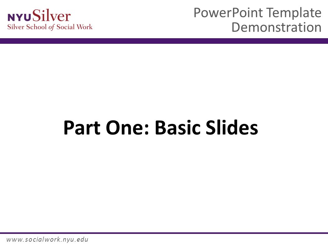 PowerPoint Template Demonstration Dr. John Smith NYU Silver School In Nyu Powerpoint Template
