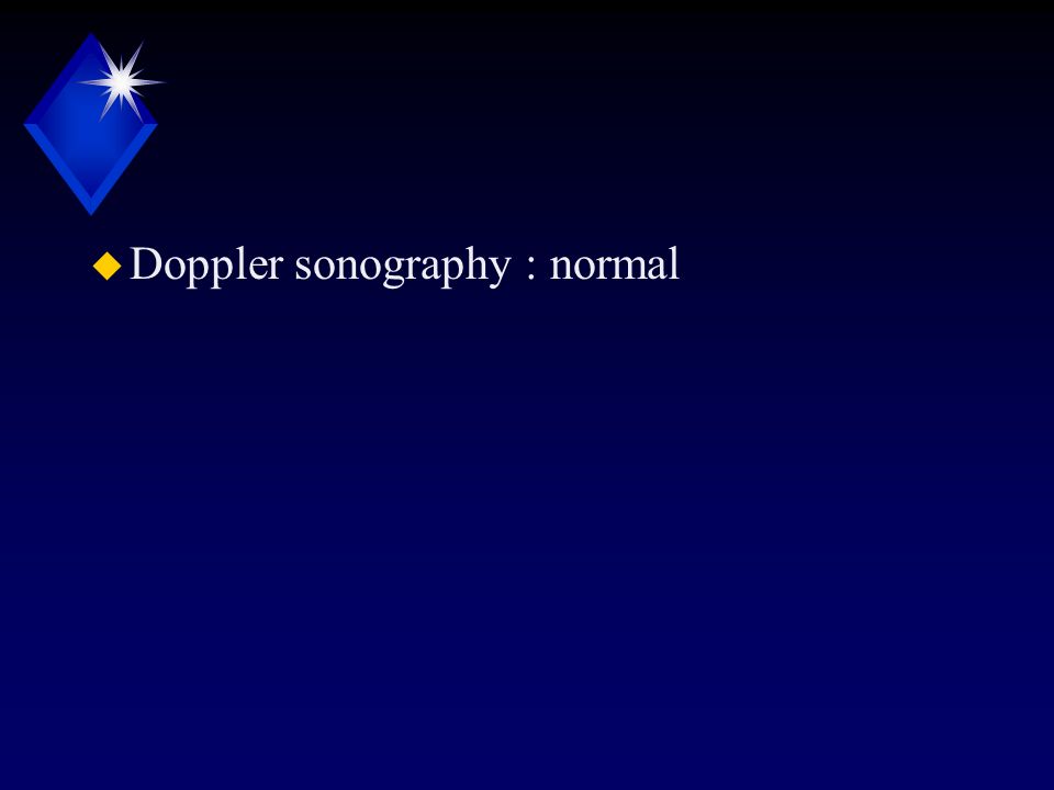 u Doppler sonography : normal