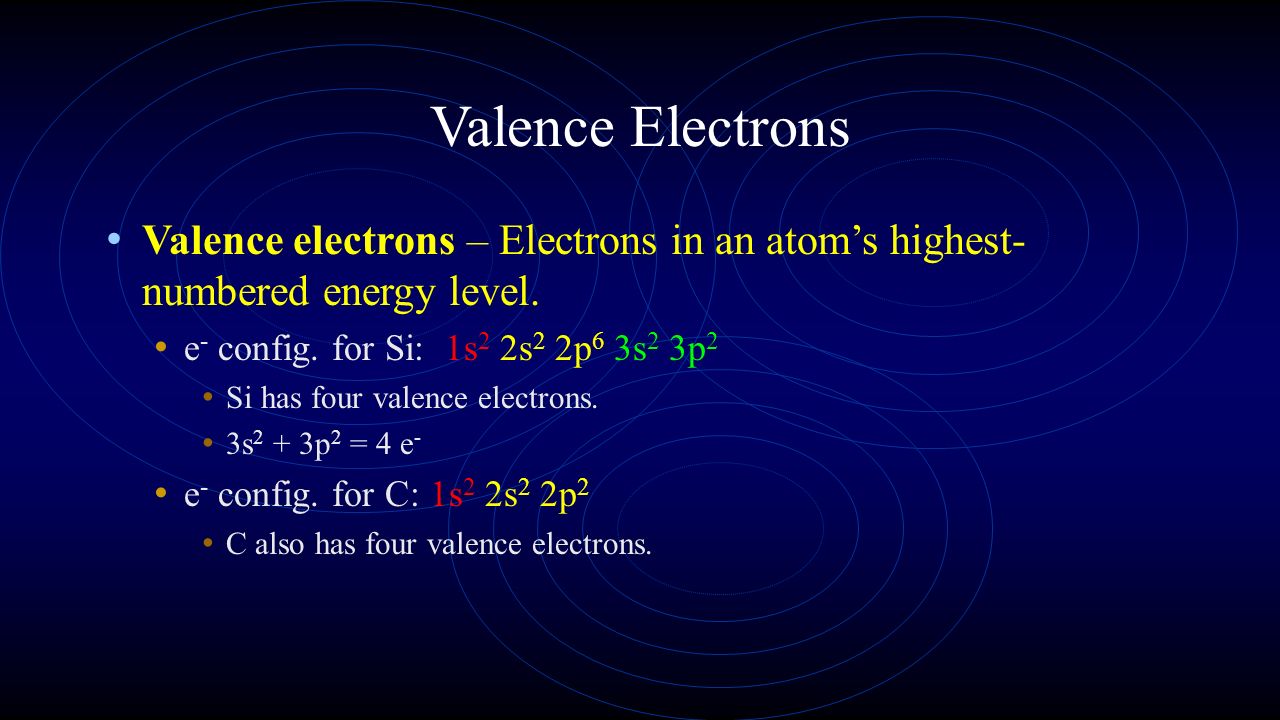 Valence Electrons Valence electrons - Electrons in an atom’s highest- numbe...