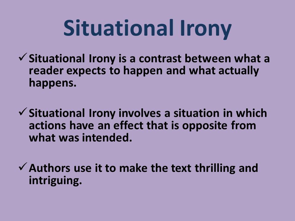 situational irony in literature