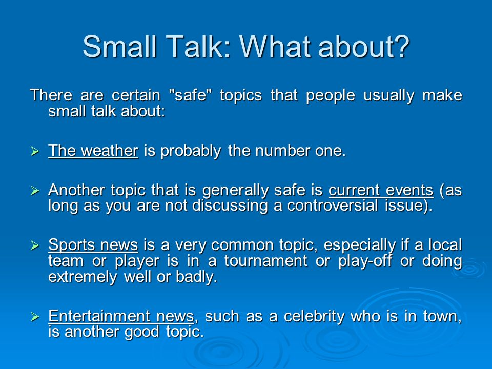 Presentation on theme: "Small Talk Skills Guide mgr Anna Waligórska - ...