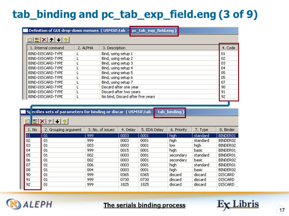 The serials binding process 17 tab_binding and pc_tab_exp_field.eng (3 of 9)