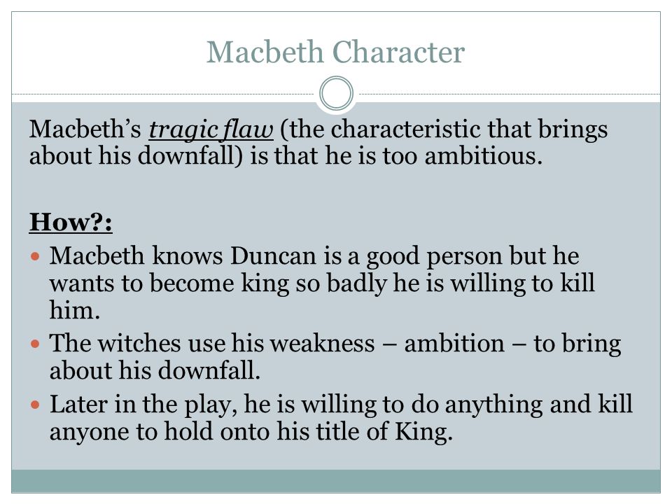 the tragedy of macbeth characters