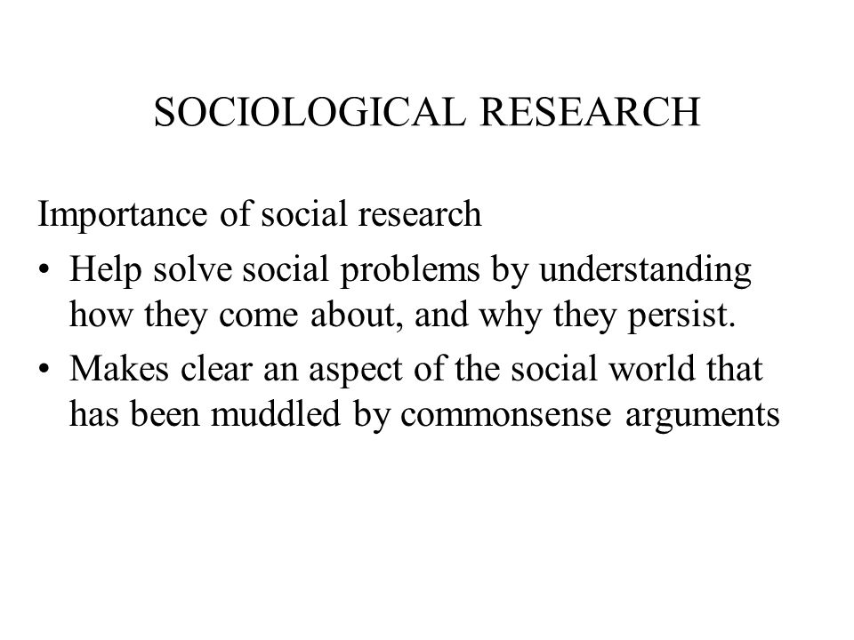 problems of social research