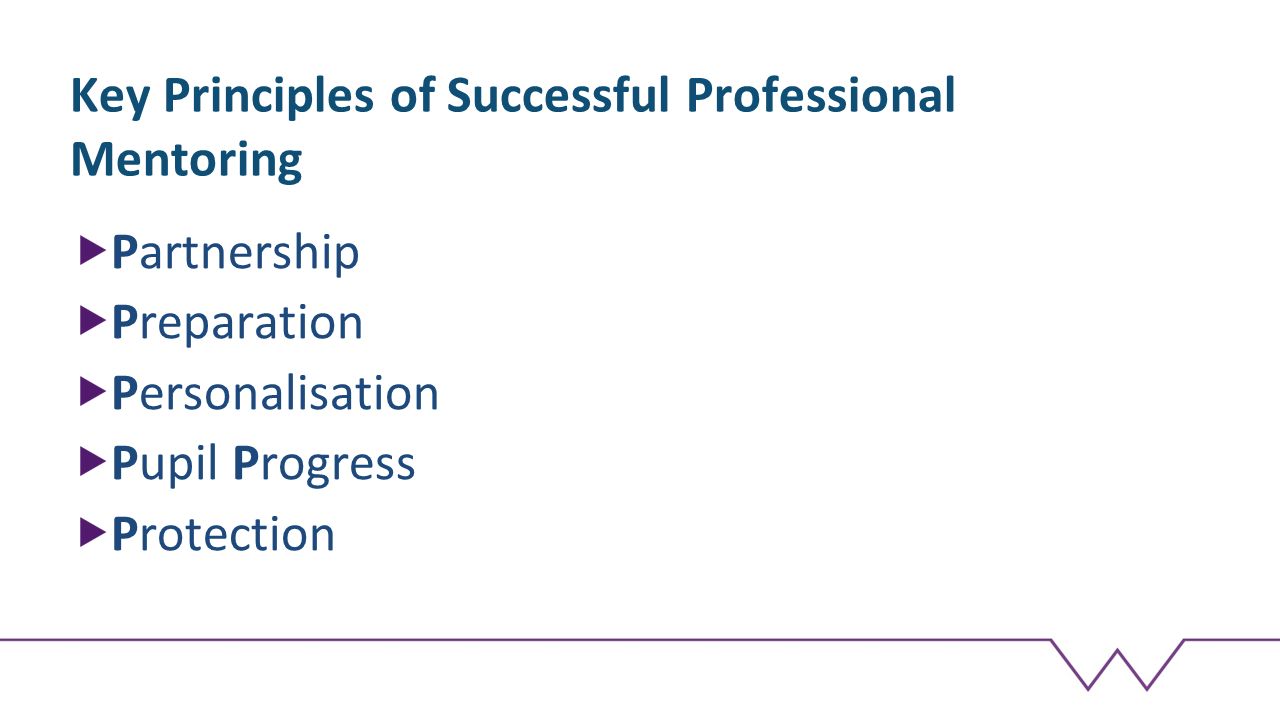 Key Principles of Successful Professional Mentoring Partnership Preparation Personalisation Pupil Progress Protection