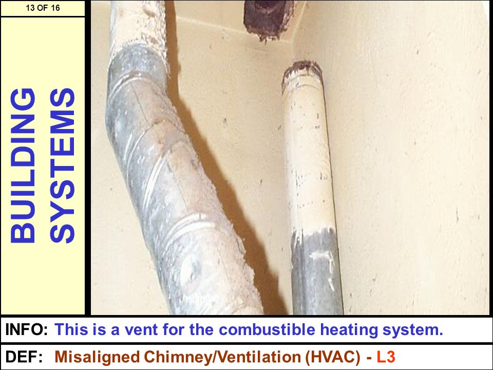 13 OF 16 INFO:This is a vent for the combustible heating system.