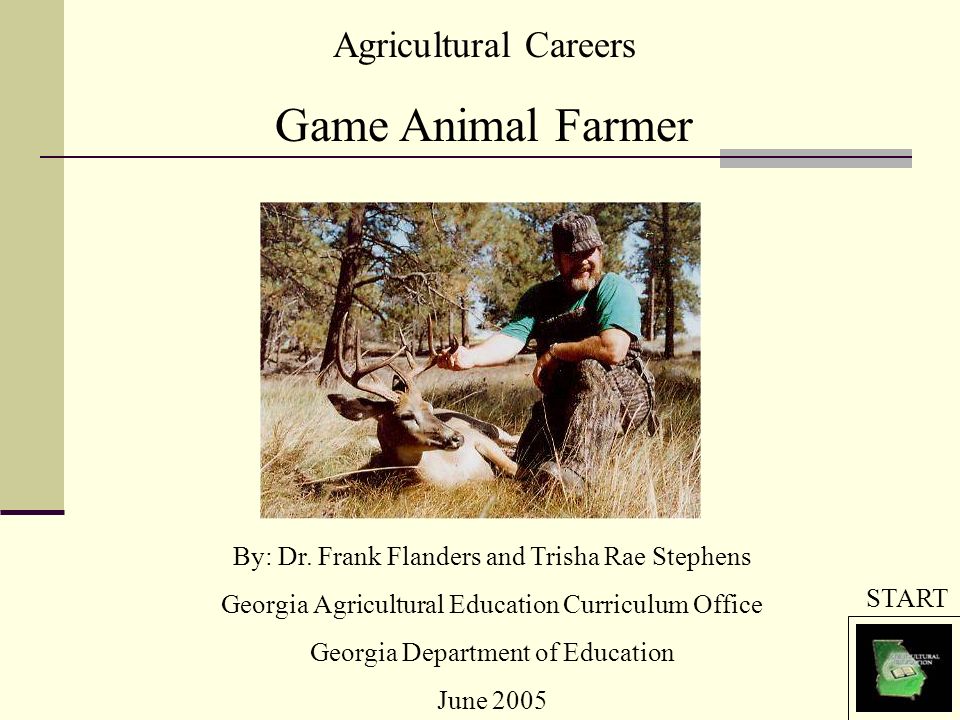 agricultural careers game animal farmer by dr frank flanders and