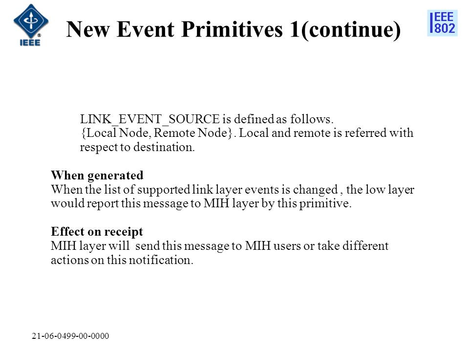 New Event Primitives 1(continue) LINK_EVENT_SOURCE is defined as follows.