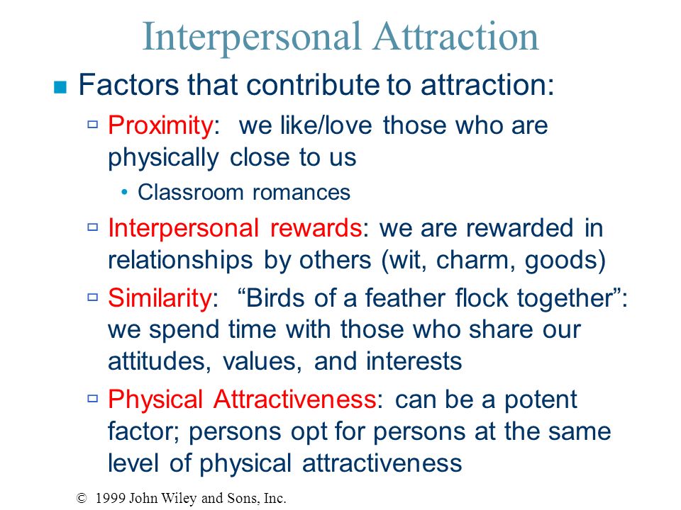 determinants of interpersonal attraction in social psychology