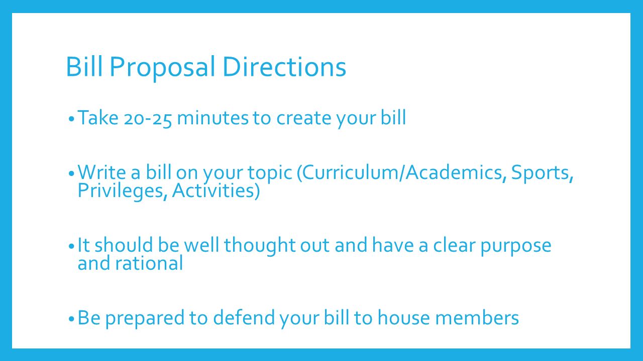 DRAFTING YOUR BILL The legislative process. Homework Work on your
