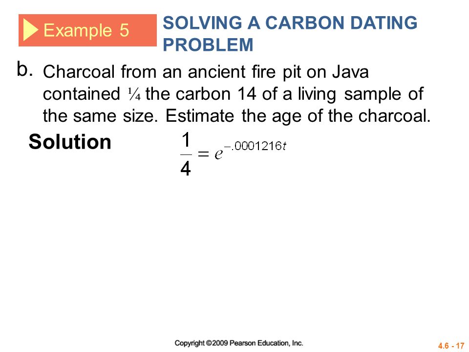 Solving carbon dating problems