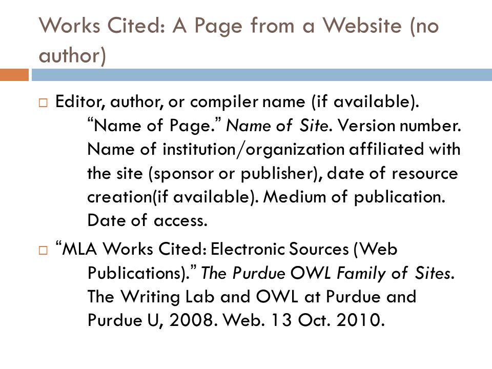 Mla Documentation Workshop The Works Cited Page And Parenthetical