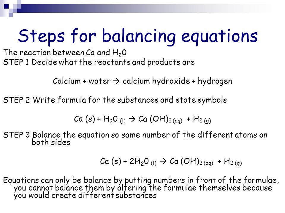Chemical Equation Balancer With States Of Matter