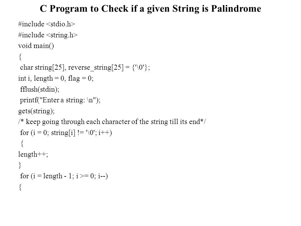 c if string