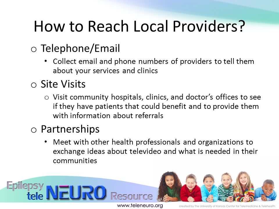 How to Reach Local Providers.