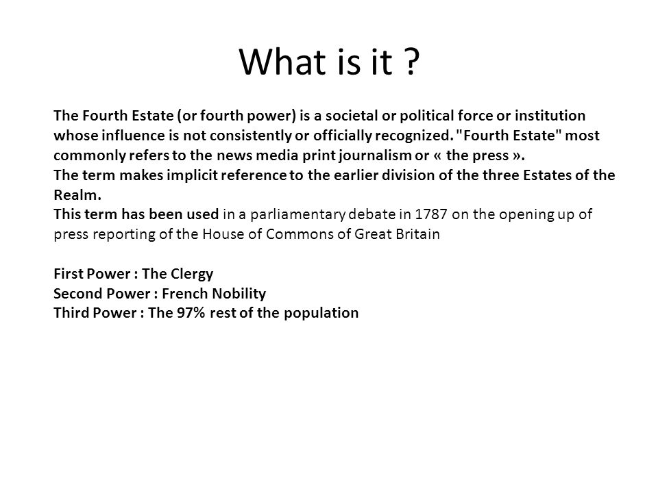 The 4th Power Places and Forms of power How reliable are our sources of  information today ? The media. - ppt download