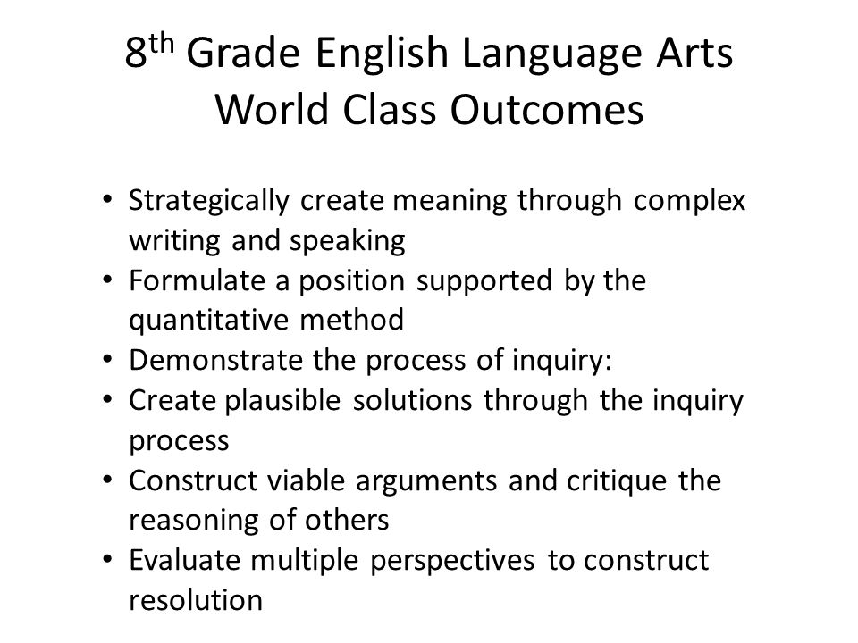 2 Nd Grade Language Arts World Class Outcome Create Meaning Strategically In Reading Writing Speaking Listening Evaluate How Authors Are Strategic In Ppt Download