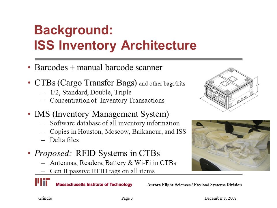 Valuing Flexibility in the Face of Uncertainty: Deploying RFID-wired Cargo  Bags on the International Space Station, ESD.71 – Engineering System. - ppt  download