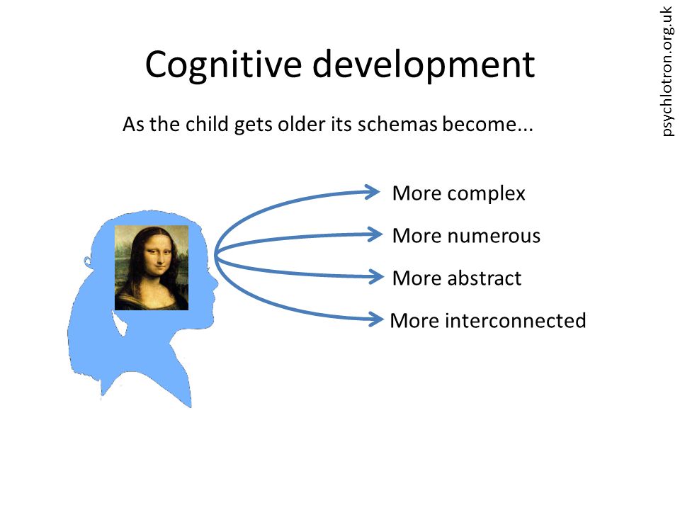 psychlotron.org.uk Cognitive development As the child gets older its schemas become...