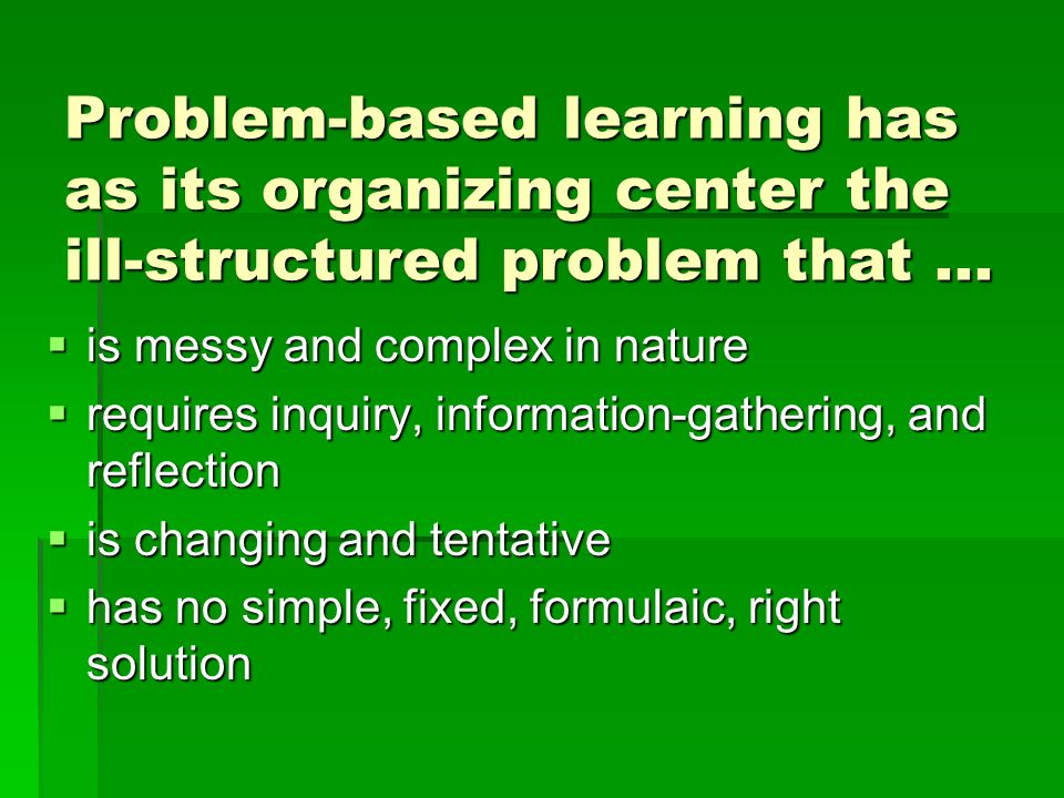 Problem based learning an introductory look at pbl ppt download