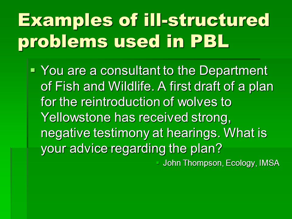 Problem based learning an introductory look at pbl ppt download