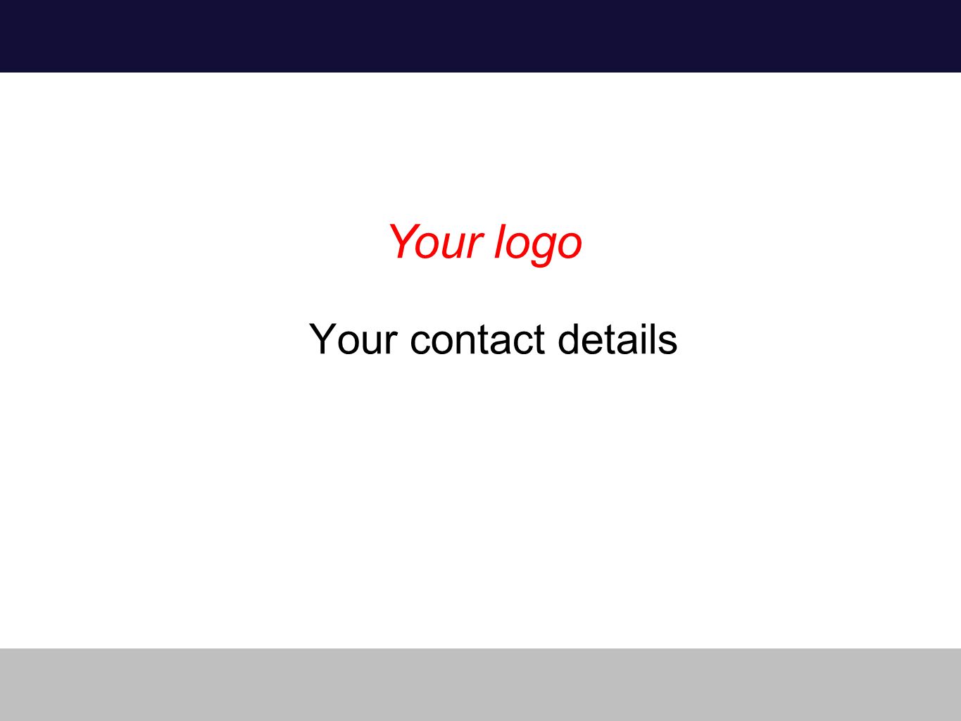 Your contact details Your logo
