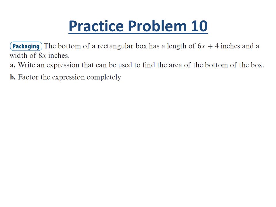 Practice Problem 10