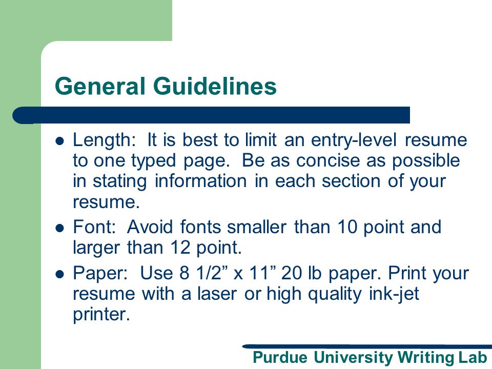 purdue university writing lab resume workshop a presentation brought