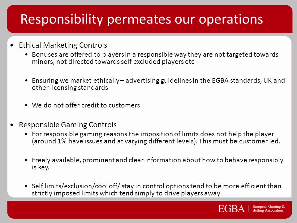 EGBA Compliance Approach Leon Thomas Chair of Compliance & Responsible  Gaming Committee, EGBA Head of Regulatory Compliance and Risk, Partygaming.  - ppt download