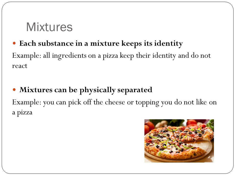 what are some substances that make up pizza