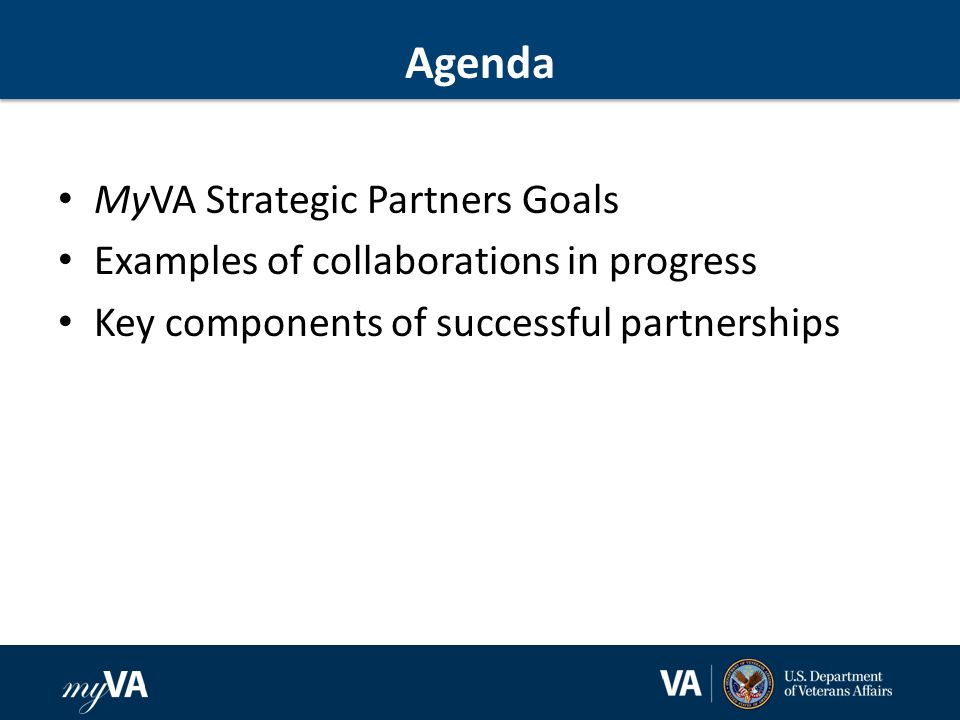 2 agenda myva strategic partners goals examples of collaborations in progress key components of successful partnerships