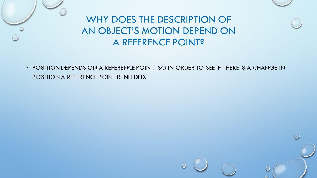 What is a reference point What is a reference point