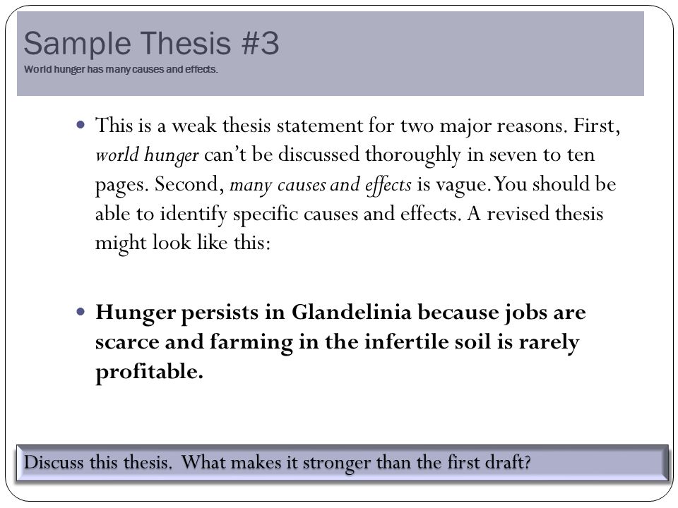 Thesis statement builder for cause and effect essay
