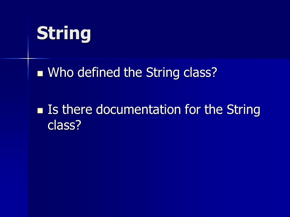 Strings in Java. What data types have we seen so far? - ppt download