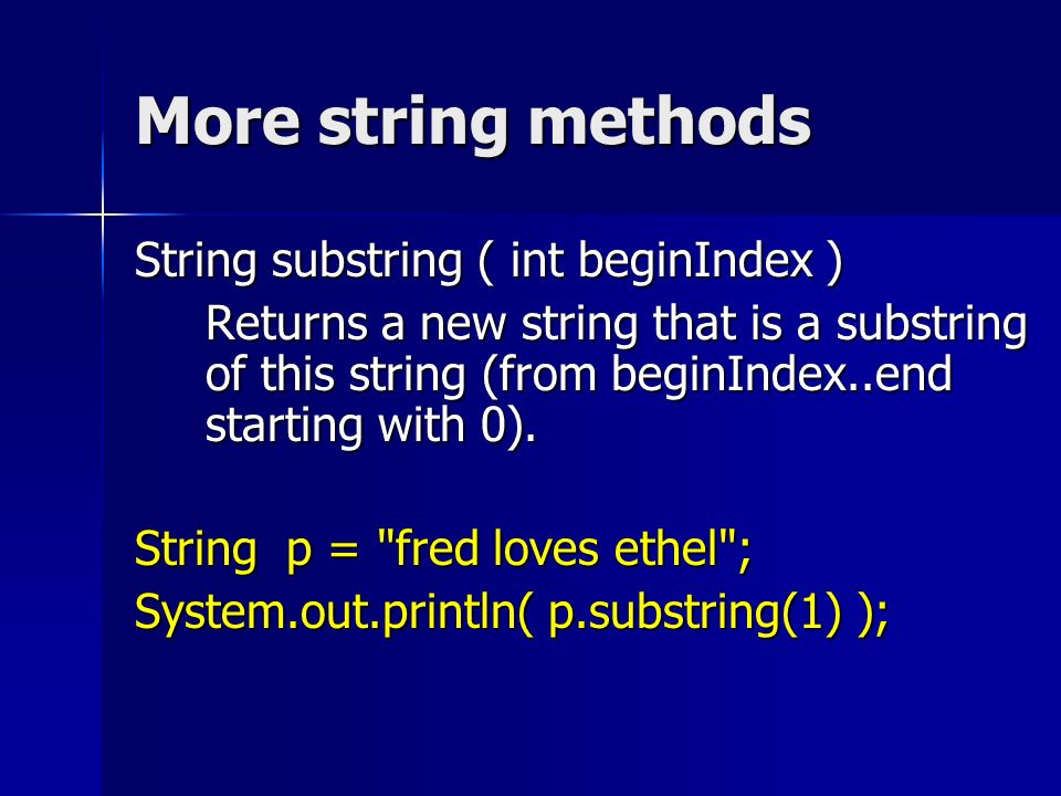 Strings in Java. What data types have we seen so far? - ppt download