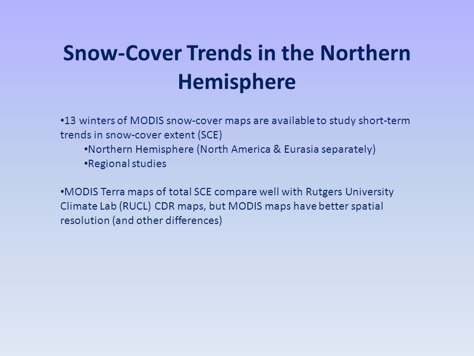 Snow Cover Extent (Northern Hemisphere) CDR