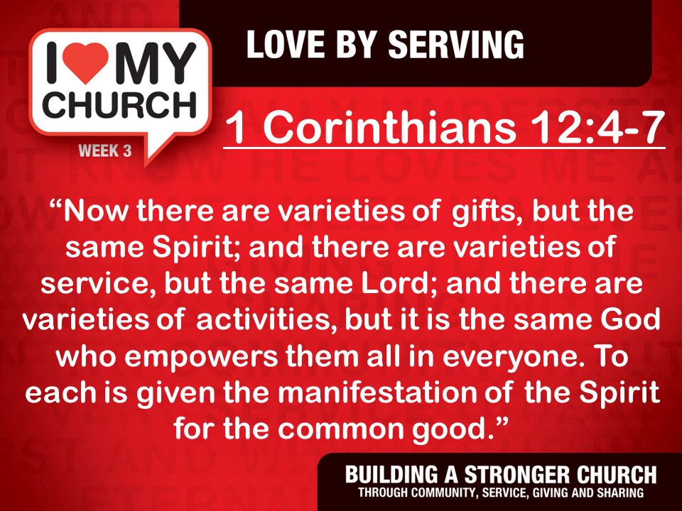 Week 3 Serving 1 Corinthians 124 7 Page 865 Ppt Download