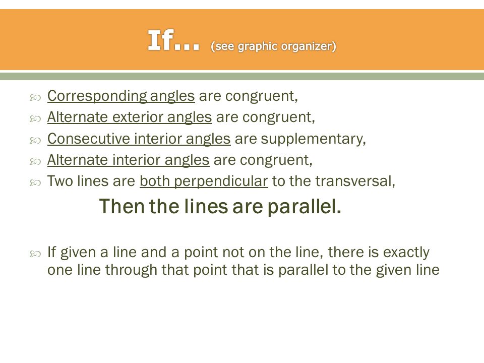 Lesson 5 Proving Lines Parallel Corresponding Angles
