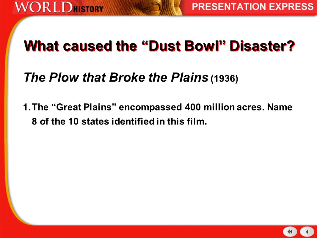 What caused the Dust Bowl Disaster.