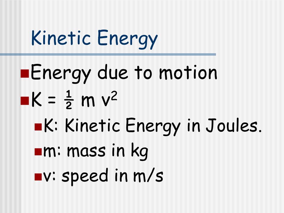 Work is the bridge between Force and Energy. The General Work Equation ...