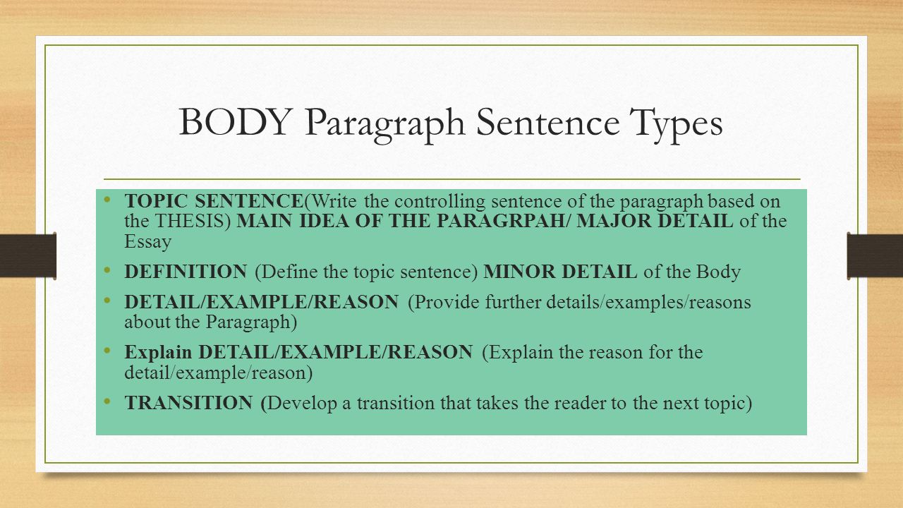essay body paragraph example