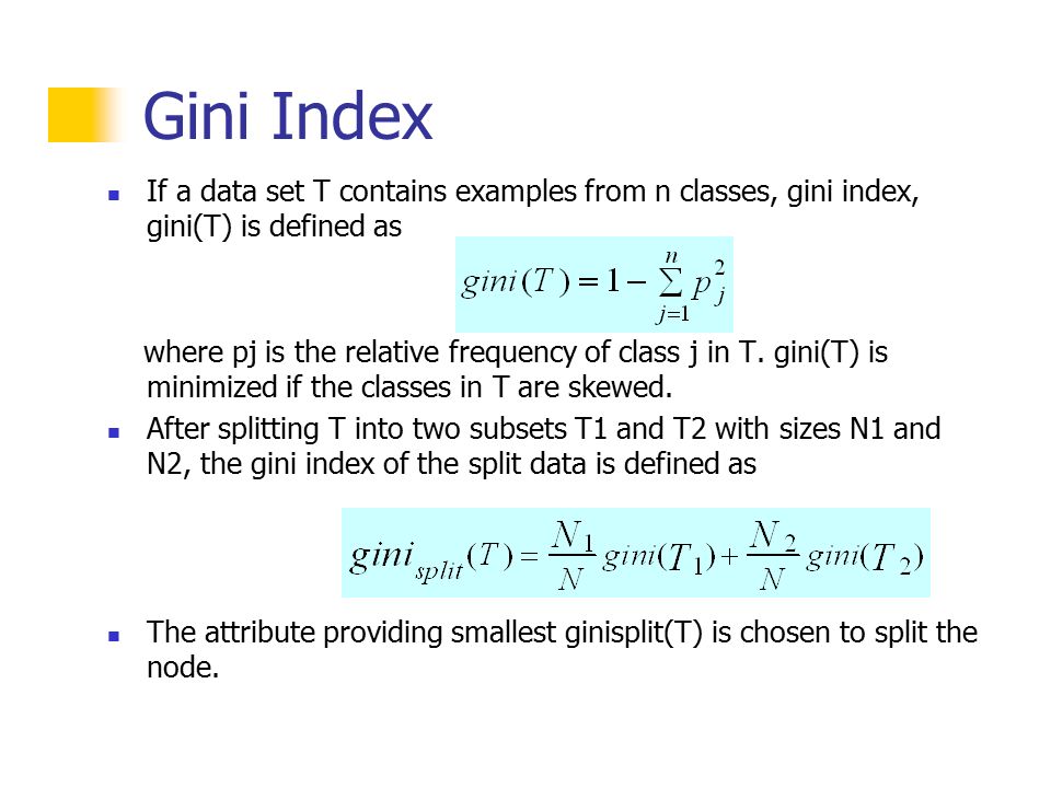 20 More on the gain ratio Outlook still comes out top However: ID code has greater gain ratio Standard fix: ad hoc test to prevent splitting on that type of attribute Problem with gain ratio: it may overcompensate May choose an attribute just because its intrinsic information is very low Standard fix: First, only consider attributes with greater than average information gain Then, compare them on gain ratio