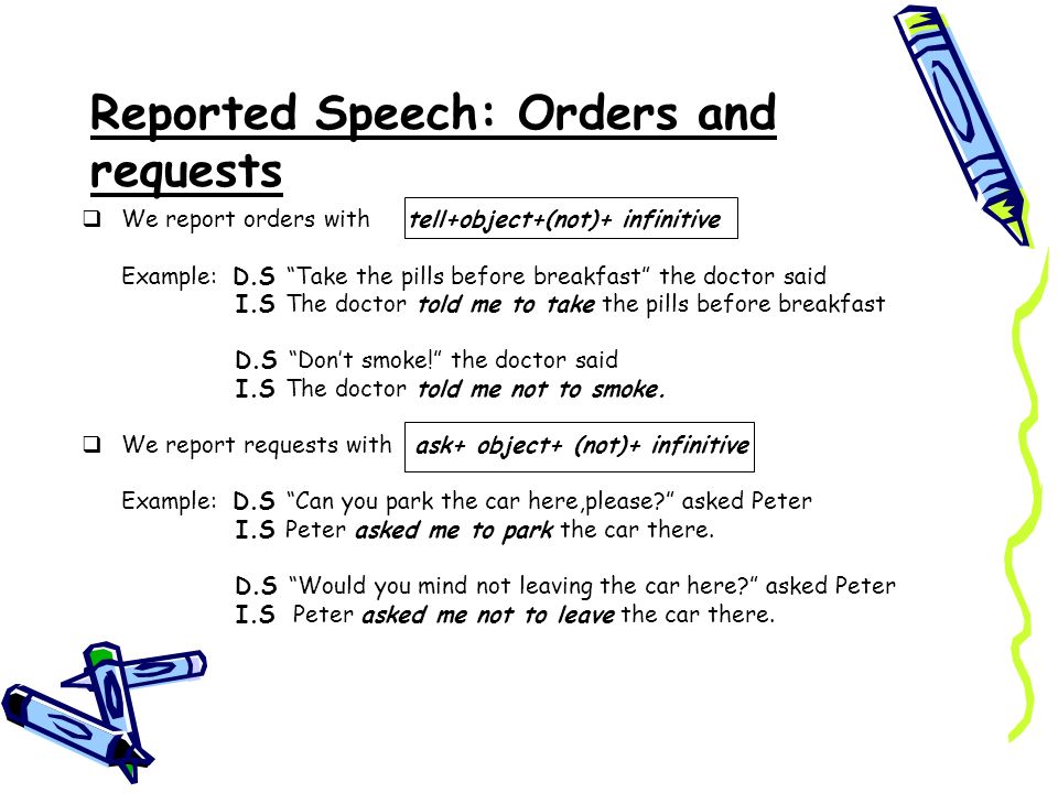 Order the speech