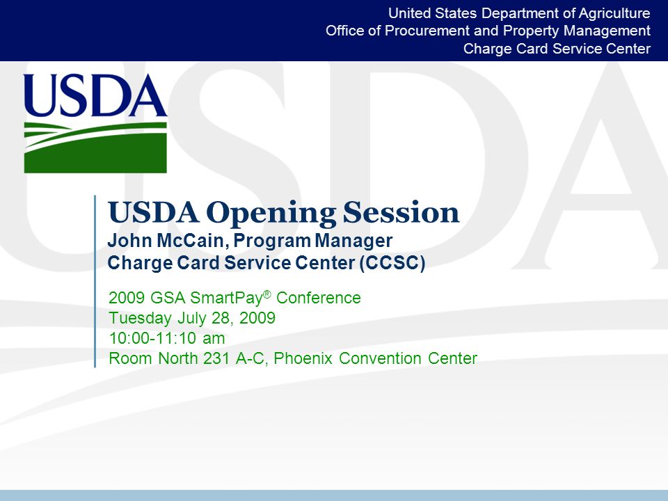 United States Department of Agriculture Office of Procurement and