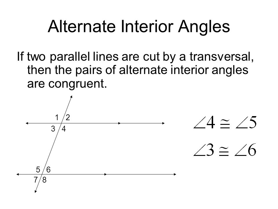 3 3 Parallel Lines And Transversals Proving Angles Congruent