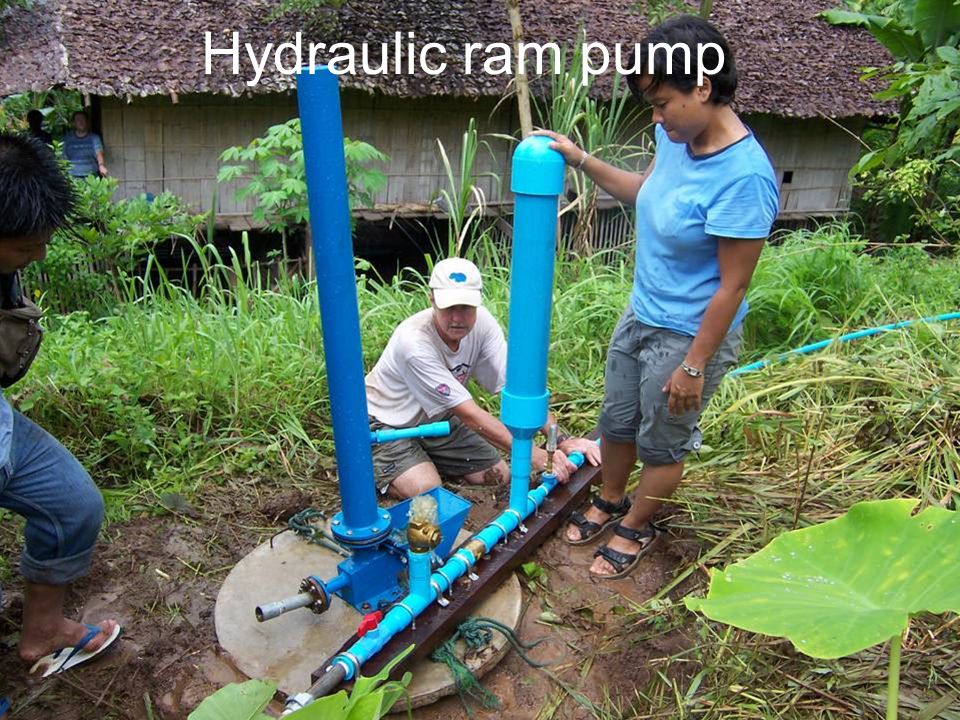 Hydraulic ram pump