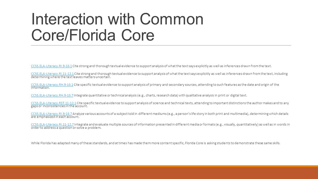 Florida Evidence Distinctions Chart