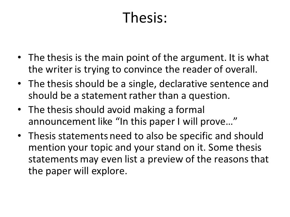 Breaking Down Arguments. The Three Basic Features of an Argument: Thesis  Reasons Evidence. - ppt download